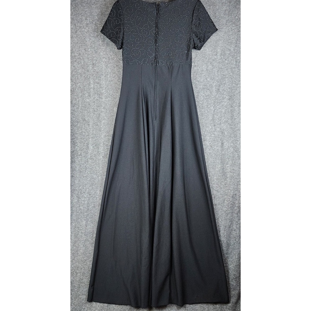 Southeastern Performance Apparel Melisma Dress Womens 4 Tall Black Beaded Maxi - Picture 2 of 10